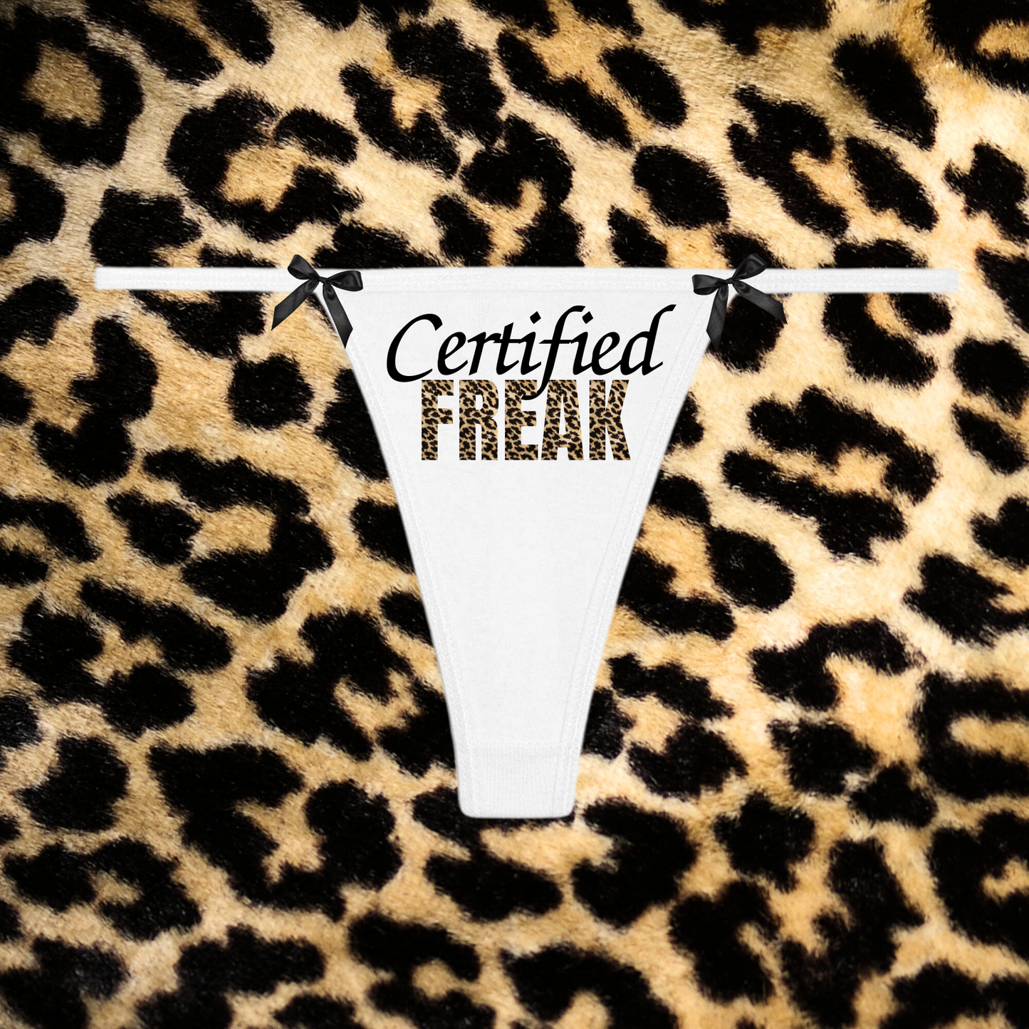 Certified Freak Leopard Bow Thong