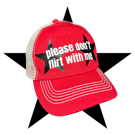Please Don't Flirt With Me Rockstar Trucker Hat