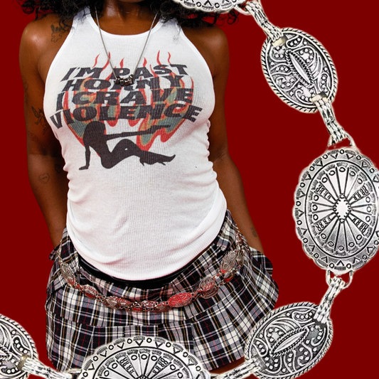 Hoe Down Silver Waist Chain Belt